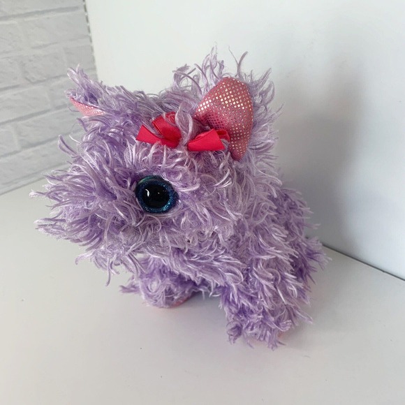 GANZ Planet Posh Plush Purple Dog Mitzy H12817 Fluffy Stuffed Animal 7 Inch HTF - Picture 7 of 10
